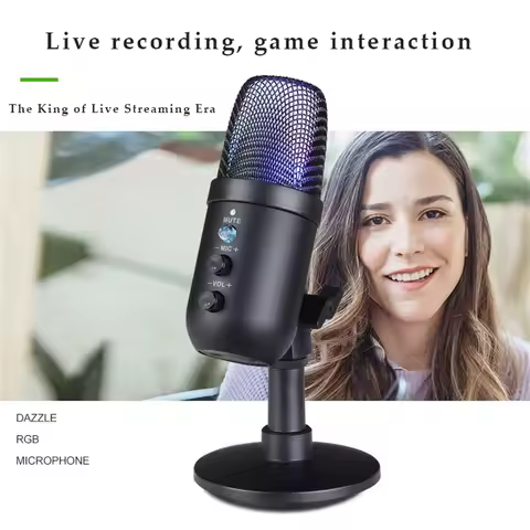 MU1000 USB Microphone Professional Condenser Microphone for Computer Recording Laptop Studio Game Si