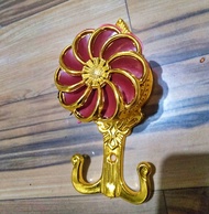 Hook Gorden Bunga Matahari Gold bunga merah Kaitan tali gorden