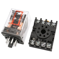 2Pcs Power Relay MK2P-I, DC 12V Coil, DPDT, 8 Pin, with Plug-in Terminal Socket Base PF083A (2) B7AK