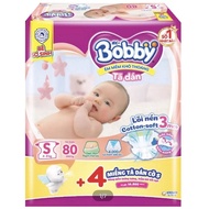 Tã Dán + Miếng Lót Sơ Sinh Bobby Newbon 1( 108 ) Newbon 2(60) (SX70) (S80)
