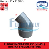 Elbow INCREASER 45 3 x 2 INCH RUCIKA VU45L KNEE OVERLOOP VLOK REDUCER