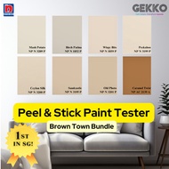 Paint Sample - 8 Pcs Brown Town Bundle - GEKKO Peel And Stick Nippon Paint Tester / Paint Sample