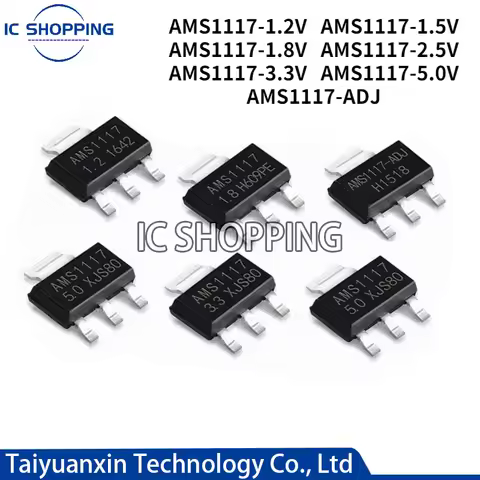 50PCS AMS1117 -1.2V AMS1117 -3.3V AMS1117 series 1.2V 1.5V 1.8V 2.5V 3.3V 5V ADJ LM1117 1117 Linear 