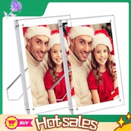 saob2 Packs 5X7 Inch Frameless Tabletop Picture Frame Clear Frame