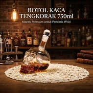 Crystal Skull Vodka Bottle 750ml Whisky Glass Bottle