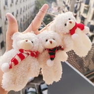 2025 Christmas Doll Keychain Cute Bear Shape Key Ring Festival Kids Friend Gift