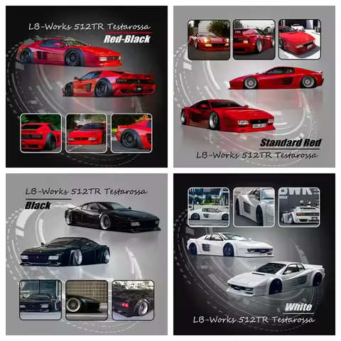 Star Model 1:64 512TR Testarossa LB-Works LBWK Limited 999 Die-Cast Car Models