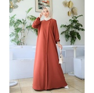 Gamis Lebaran 2025 Viral Dewasa Remaja Mewah Bahan Crinkle Airflow Ukuran Jumbo LD 140 / Gamis Jumbo