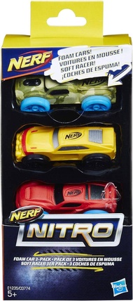 Nerf Nitro  Foam Cars Pack of 3