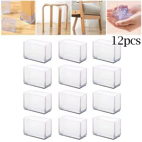 12 Pcs Chair Leg Cap Covers 15x30/20x30/20x40/25x38/30x40cm Chair Leg Rectangle Covers Wear-resistan