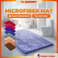 🎁【SUPERMAT】Bathroom Mat Antislip Alas Kaki Floor Mat Carpet Microfiber Pelapik Serap Air Lembut Tand
