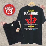 S-5XL ready stock T-shirt victim mahjong/It's good fortune arranged with God eh you even asked in th