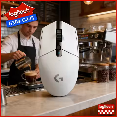 Logitech G304 Wireless Gaming Mouse LIGHTSPEED Tech 12000 DPI HERO Sensor 1Ms Response 9-Month Batte