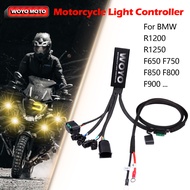 WOYO ตัวควบคุมไฟมอเตอร์ไซค์ MLC001สำหรับ BMW GS ระบบไฟฟ้าสำหรับ Harley Pan Am ไฟหน้ารถจักรยานยนต์ระบ