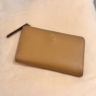 （暫售）Tory Burch兩折長夾 TB長夾 錢包 卡其色