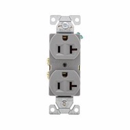 美國 COOPER BR20GY 125V 20A NEMA 5-20 DUPLEX型 商用級插座灰色