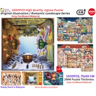 [Ready Stock][Birthday Gift] GUBU Original High Quality1000PCS Adult Puzzle - Illustration Series 10