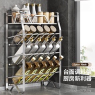 Rack Seasoning Rack Perforation-Free Multi-Layer Seasoning Kitchen Stainless Steel Rack Pot Rack Kit