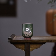 Cốc Trà Sét Trang Trí Tay Vẽ Hình Gấu Trúc Cổ Điển Cho Cặp Đôi Cốc Trà Chủ Cốc Trà Trung Quốc Thủ Cô
