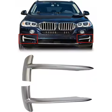 for BMW X5 F15 35i 35ix 35dx 40ex 2014-2017 LH RH Front Bumper Grille Trim Molding Chrome/Matte Silv