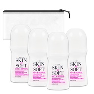 Avon Skin So Soft Deodorant - 4 Pack Soft and Sensual Anti-Perspirant Deodorant 2.6 Oz Bundle with T