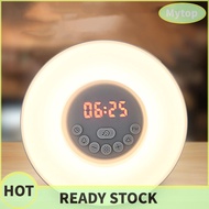 [Mytop.sg] Sunrise Alarm Clock with FM Radio LED Wakeup Light Table Clock Touch Dimmable