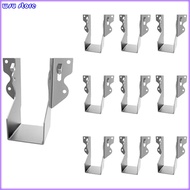 wsustore--10Pcs LU24 2X4 Galvanizing Face Strong Tie Brackets Mount Joist Hangers for Wood Hurricane