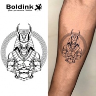 Boldink Dark-Themed Temporary Tattoo Anubis Deity Design Arm-Specific Cultural Style Waterproof & Lo