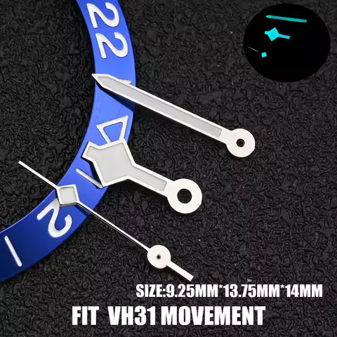 VH31 HANDS Watch Hands for Vh31 Movement Snowflake High Quality BGW9 Luminous Vh31 Movement Watch Po