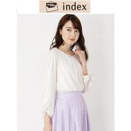 【喵鼓打】現貨 日本進口 index 服飾 長袖上衣 長袖衣服 M號 米白色