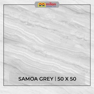 Milan Samoa Grey 50X50 Keramik Lantai Motif Marble Glossy