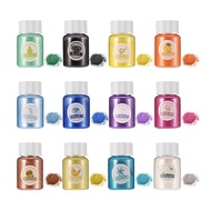 Mica Powder 12 Colors-120g Mica Pigment Powder for Epoxy, Soap Making, Candle Making, Resin Crafts (