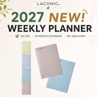 Laconic 2027 Weekly Planner - e-Friendly, Various Colors, B6 & A5 Sizes (Starts September 2026)