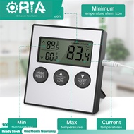 ORIA Refrigerator Thermometer and Room Temperature Sensor, Digital Freezer Thermometer Fish Tank Monitor With Max/Min Values Display ℃/℉ Alarm For Fridge, Cold Storage, Incubator, Laboratory, Home