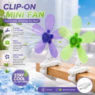 [ Edecom ] J490 Desktop Clip Fan 5 Blade Mini Clip Fan Wall Mounted Super Soft Wind Super Mute