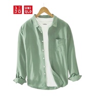 Uniqlo Kemeja Putih Panjang Pria Casual Slimfit