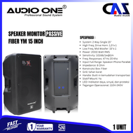 Speaker Fiber Monitor Panggung Audio One AKTIF PASIF 15 inch YM 115 Power 2000 Watt Garansi | DMS