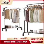 Sturdy Clothes Rack Drying Hanging / Heavy Duty Laundry Hanger Shelves / Metal Rack