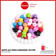 HIANS - Mote AC Milk Loncen Acrylic Bell Beads Milk/ Mote Bell Dop Acrylic Flower Bud Bead/ Pastel B