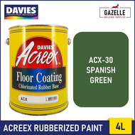 Davies Acreex Rubberized Floor Paint Spanish Green - 4L