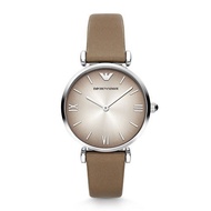 Emporio Armani Women Retro Silver-to-Grey Degraded Leather Watch AR1768