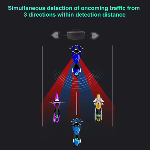 24Ghz Millimeter Motorcycle Blind Spot Detection System Wave Radar 15M Motorcycle BSD Motorcycle Ele