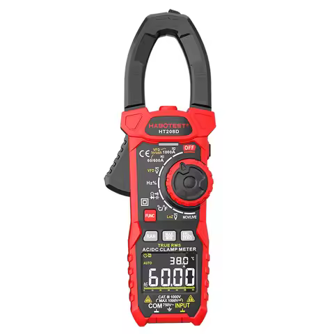 HABOTEST HT208D VFD Digit NCV Capacitance Frequency Inrush 1000A AC DC Amp Digital Clamp Meter Multi