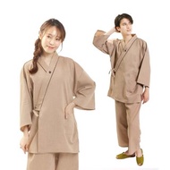 日本 和服 男女兼用 作務衣 套裝 日式 室內服 甚平 睡衣 M L