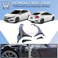 HONDA CIVIC 2016-2021 TYPE R STYLE FENDER STEEL BUMPER FENDER MUDGUARD BODYKIT CIVIC FK7 FK8 FC CONV