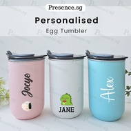 Personalised Egg Tumbler 300ml | Customised Stainless Steel Tumbler Coffee Tumbler with Lid