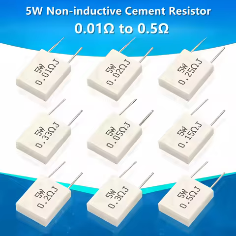 10PCS BPR56 5W Non-inductive Ceramic Cement Resistance 0.01R 0.015 0.022 0.025 0.02 0.033 0.047 0.05