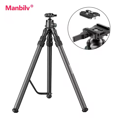 Manbily WZ2836 Carbon Fiber Hunting Tripod For Shooting Birdwatching With Heavy Duty Arca Swiss Ball