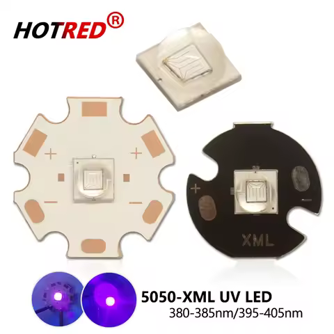 10W UV LED 5050 XMLLT6 XMLL2 LG Chip Purple 3-3.7V 385nm 395nm 400nm Chip Bead Diode Flashlight Part