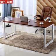 日本熱銷 - 柚木白架簡易電腦桌100x60x74cm